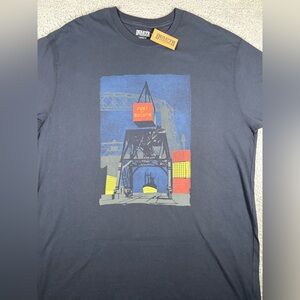 Duluth Trading T Shirt Crewneck Port Of Duluth Men's Longtail Short Sleeve Navy